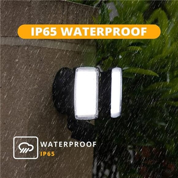 19W LED Flood Light Motion Sensor Outdoor, 2 Adjustable Head, IP65 Waterproof - Picture 5 of 7